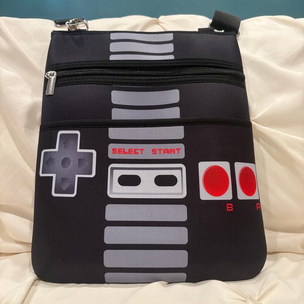 Retro Game Controller Cosplay Crossbody Bag EUC